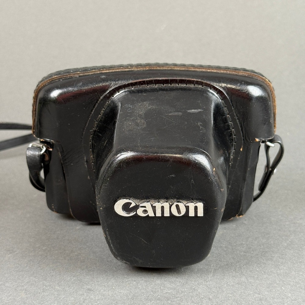Canon TL QL Leather Camera Case Black  SLR Ever Ready Made in Japan